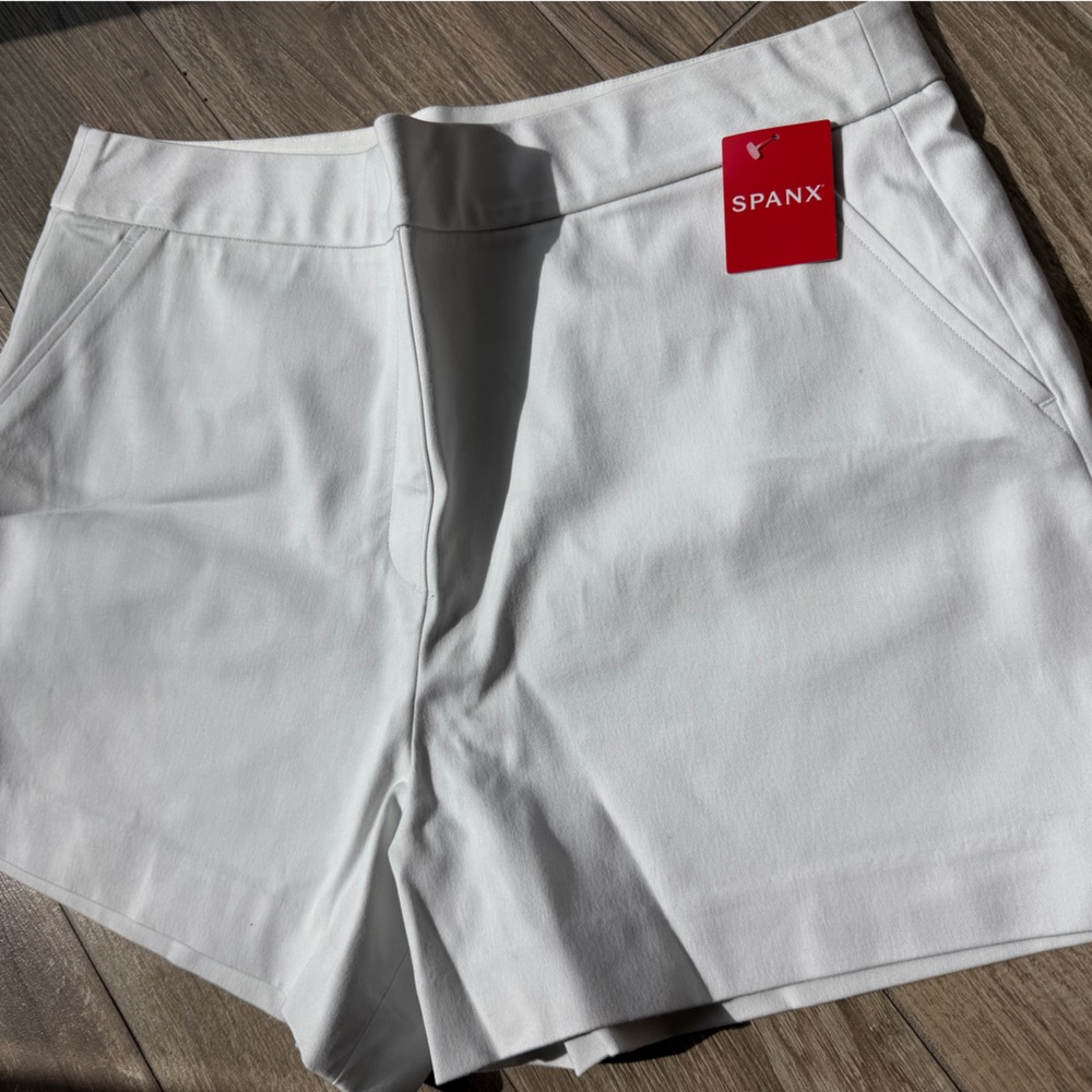 SPANX Classic White Shapewear Shorts with Branded Tag